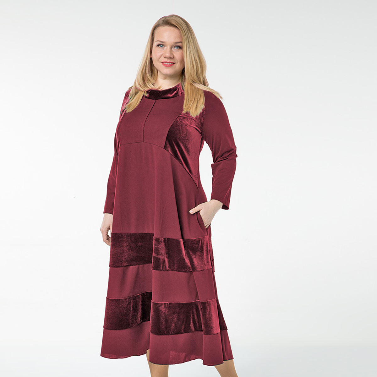 ст. цена2400руб.! Платье, трикотаж, бордовый