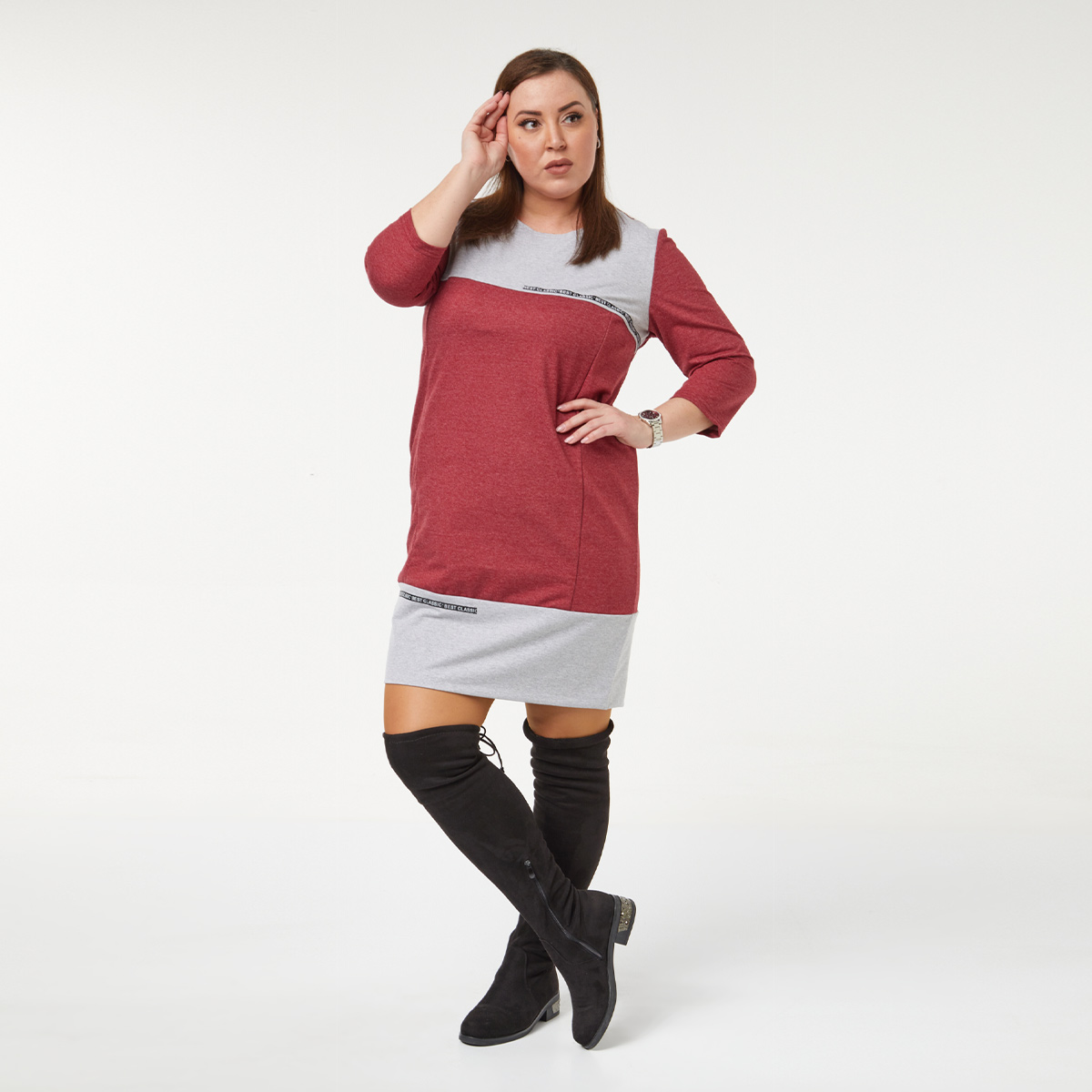 ст. цена2200руб.! Платье, трикотаж, брусничный