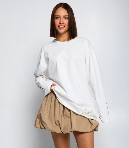 ст. цена1450руб.! Лонгслив #БШ2650, белый