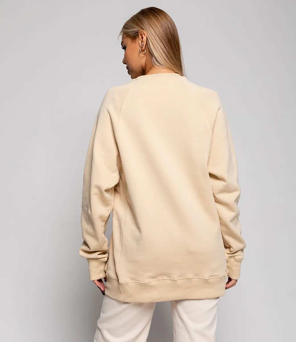 ст. цена1780руб.! Свитшот #ОКТ1657, светло-бежевый