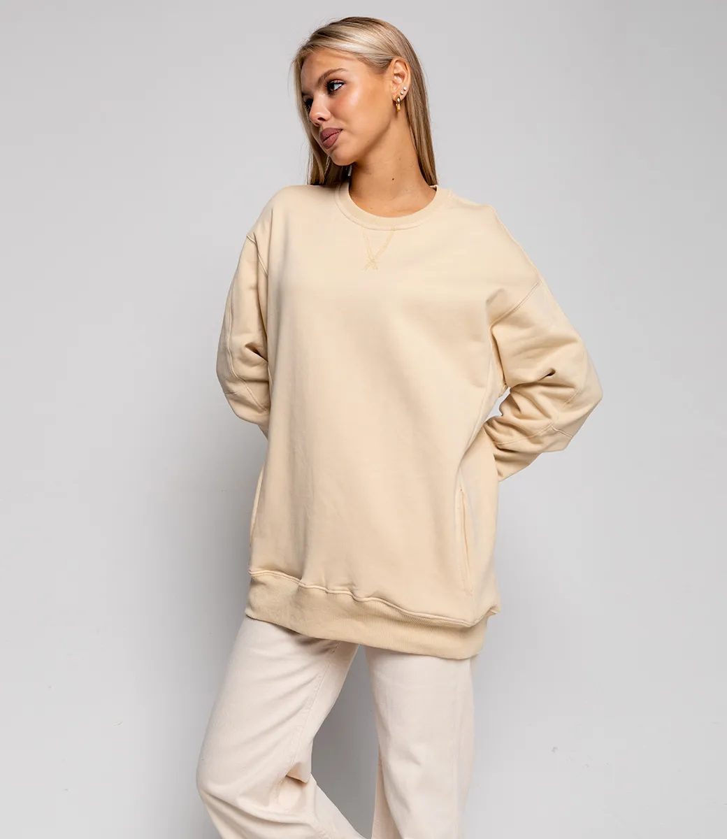 ст. цена1780руб.! Свитшот #ОКТ1657, светло-бежевый