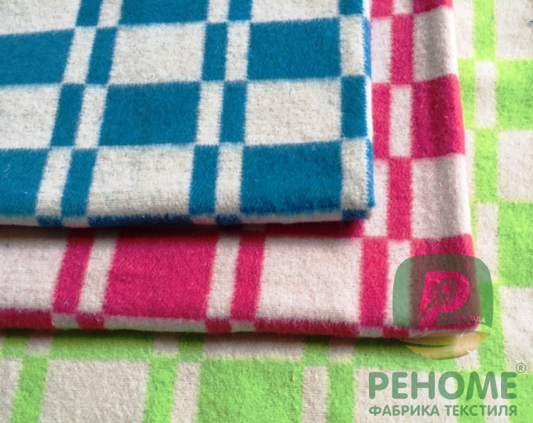 Одеяло байковое клетка ШСФ