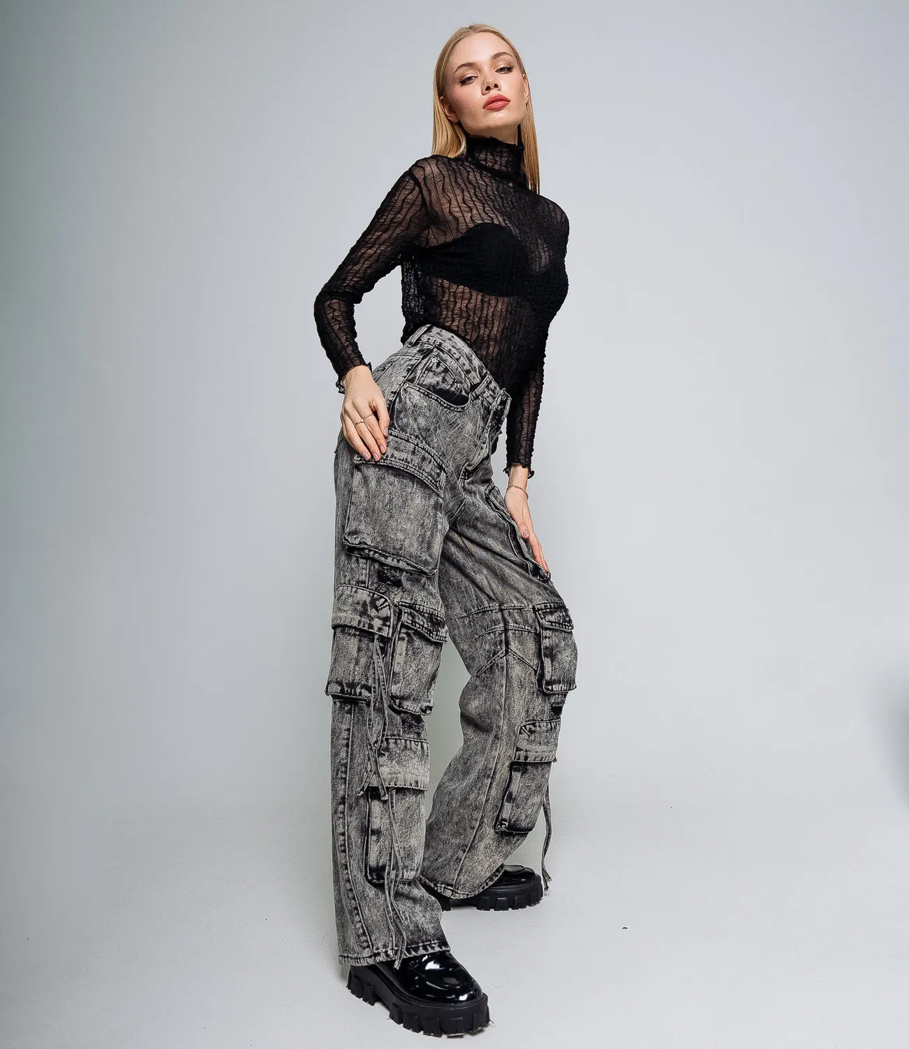 ст. цена2730руб.! Джинсы #КТ3615, серый