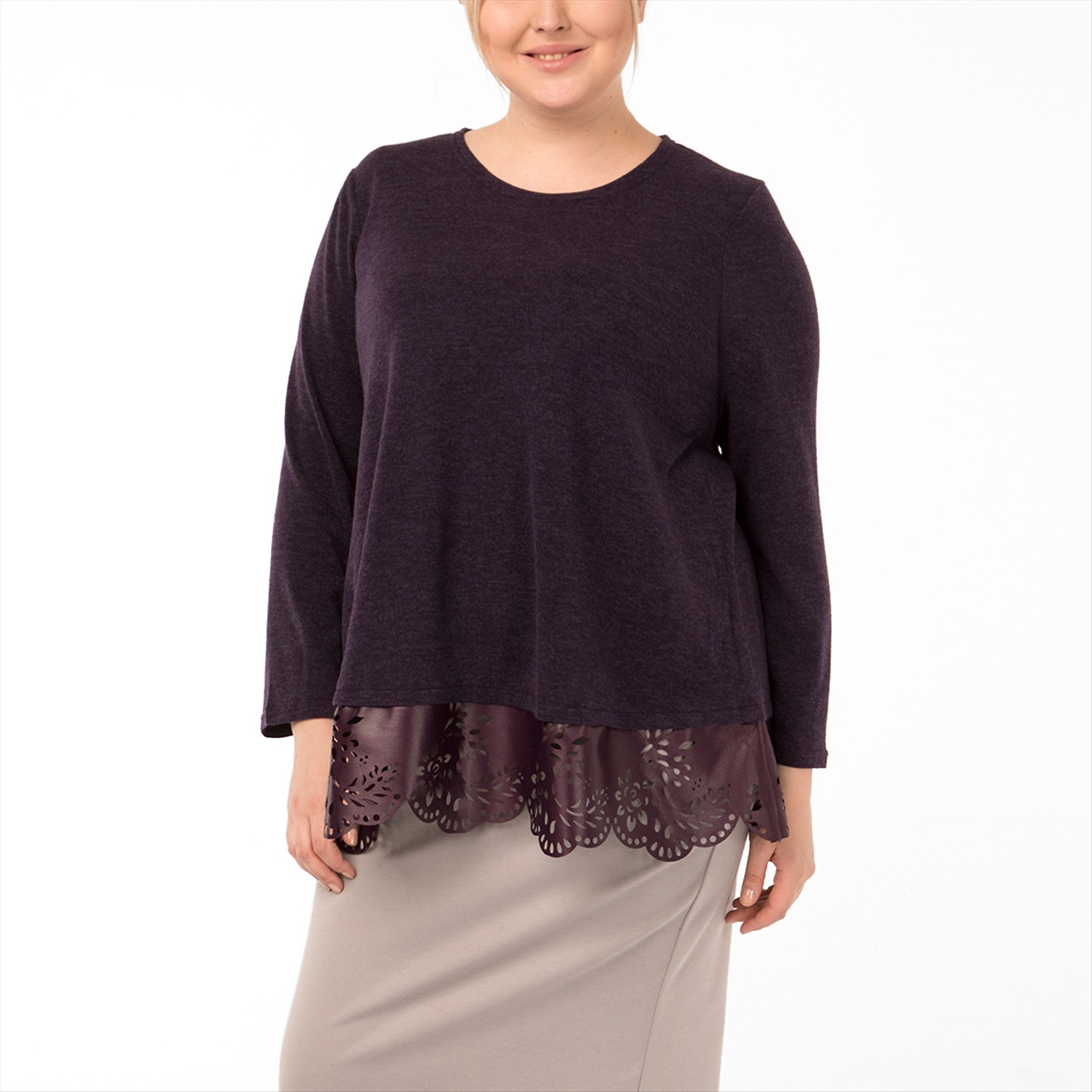 ст. цена2200руб.! Туника, трикотаж, баклажановый