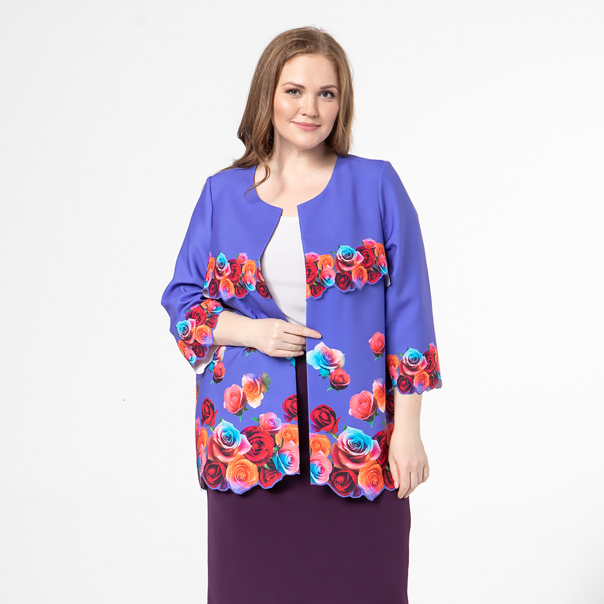 ст. цена1500руб.! Жакет, трикотаж, сиреневый