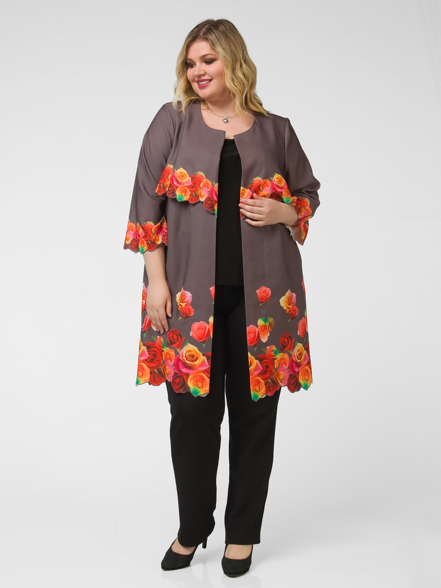 ст. цена1500руб.! Жакет, текстиль, какао