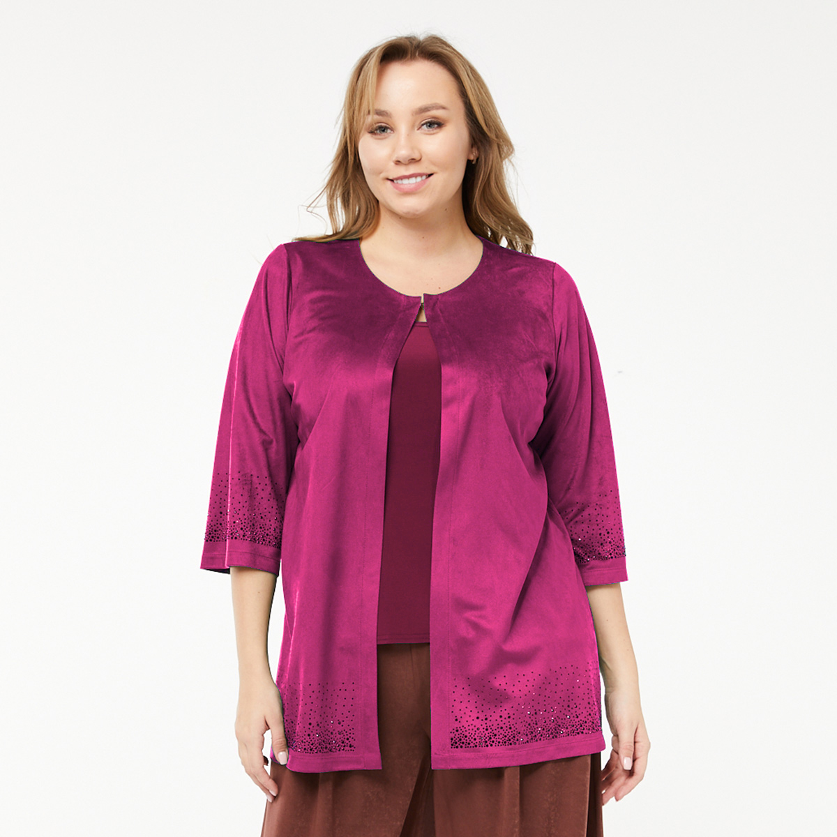 ст. цена1900руб.! Кардиган, трикотаж, розовый