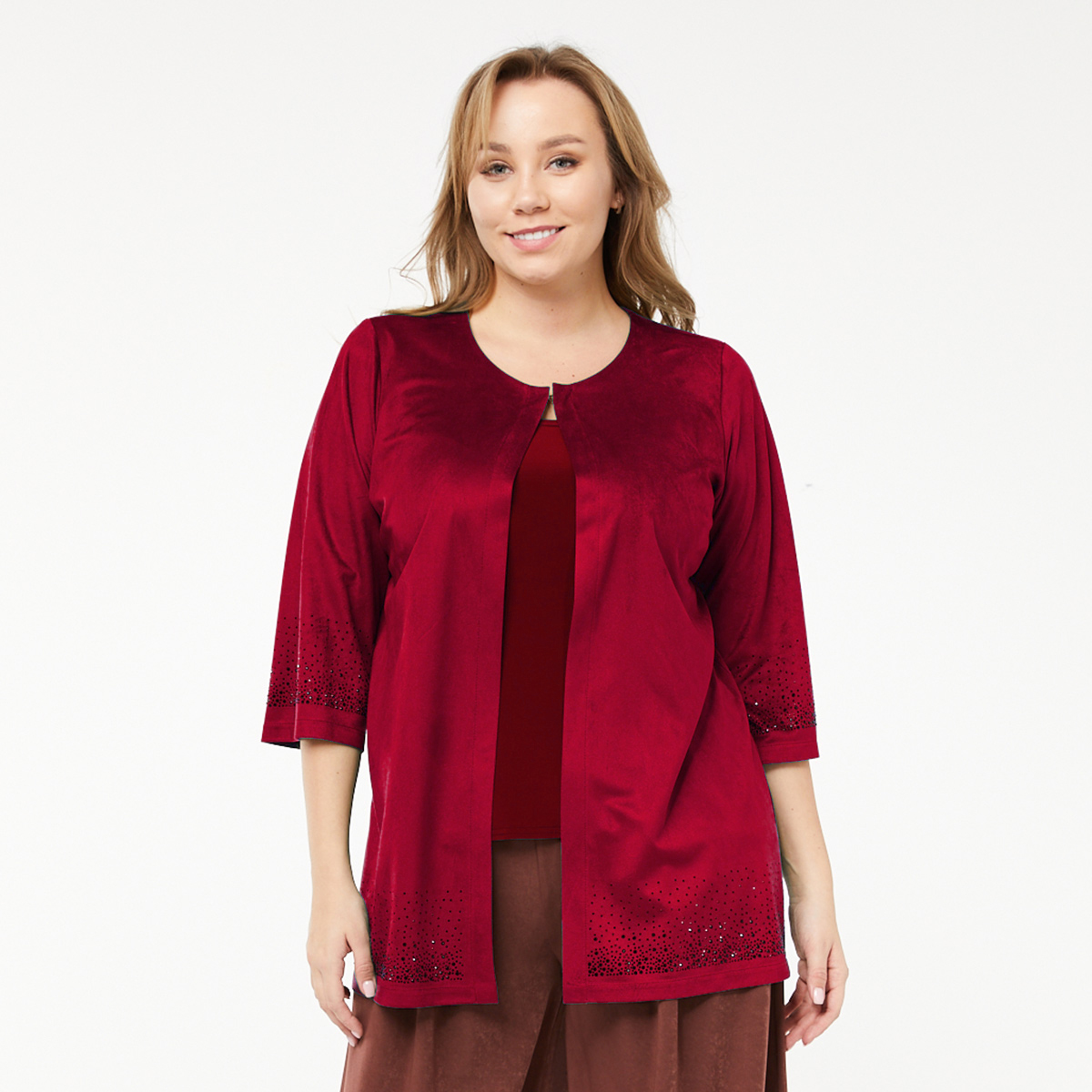 ст. цена2200руб.! Кардиган, трикотаж, красный