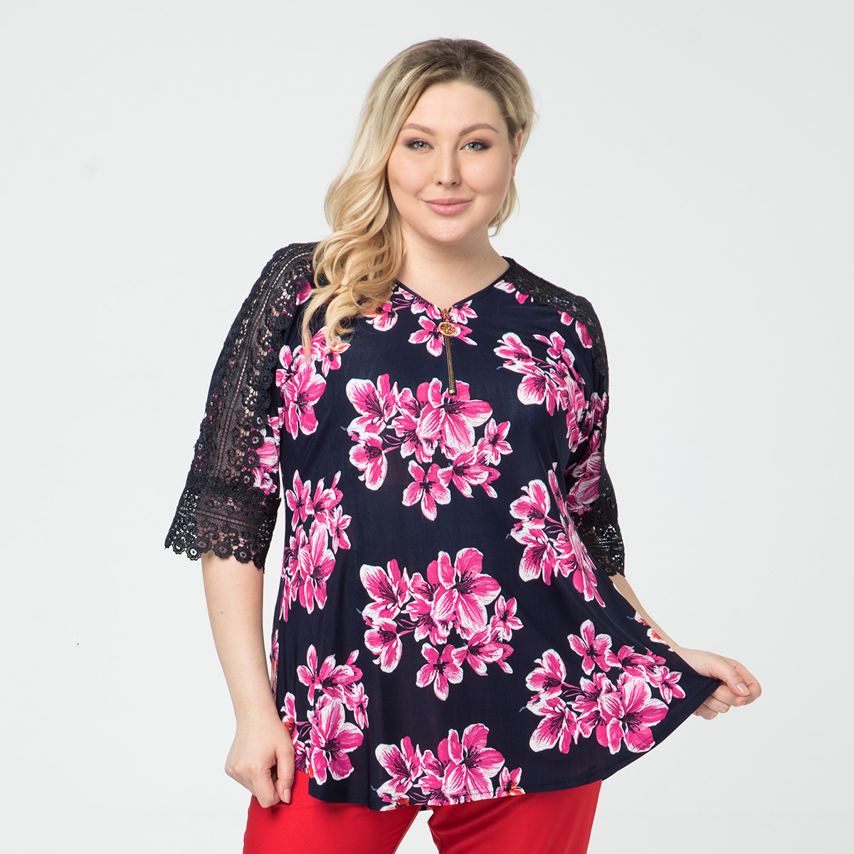 ст. цена1900руб.! Туника, трикотаж, розовый