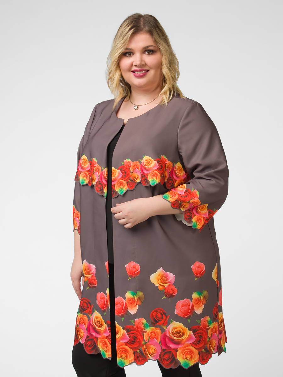 ст. цена1500руб.! Жакет, текстиль, какао