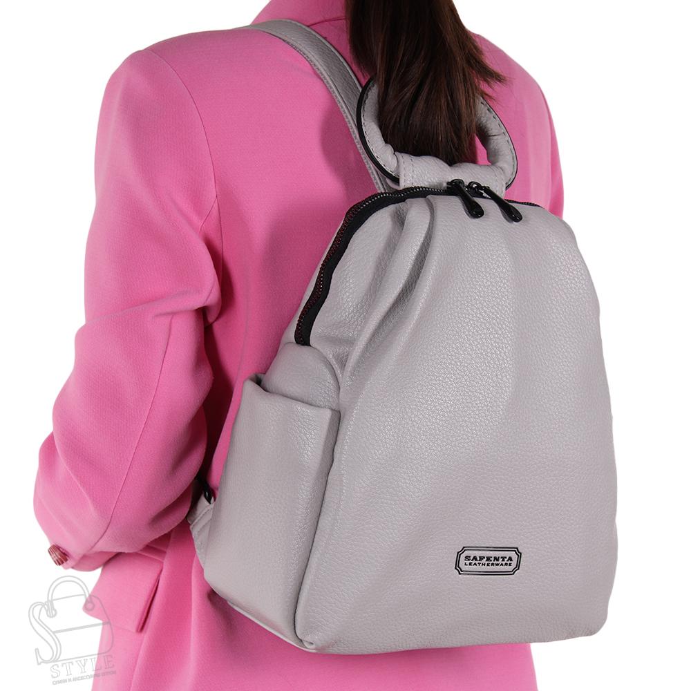 Рюкзак женский 670102 gray Velina Fabbiano-Safenta/30 в Новосибирске