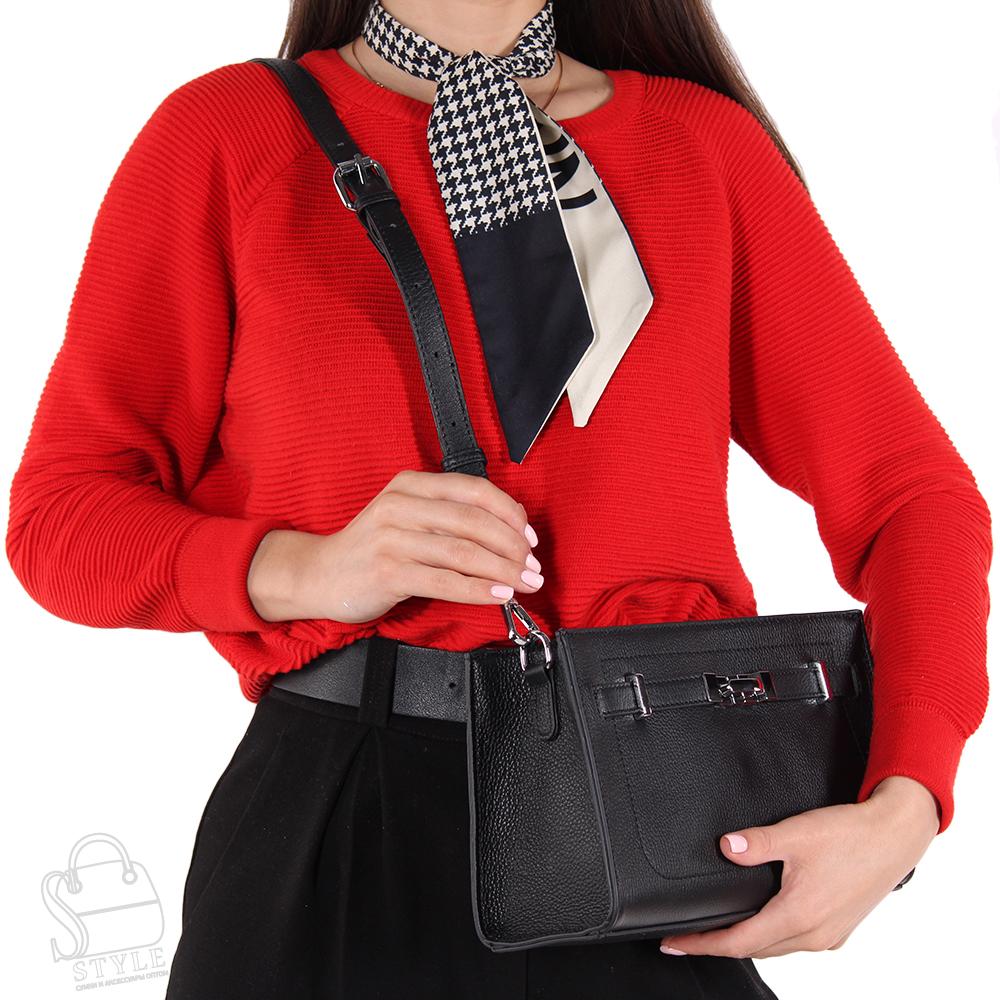 Сумка женская кожаная 98067 black Velina Fabbiano-Safenta/30