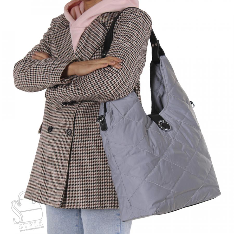 Сумка женская 58136 silver gray Velina Fabbiano-Safenta/30