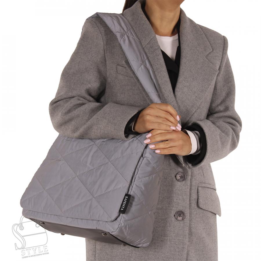 Сумка женская 58125 silver gray Velina Fabbiano-Safenta/30