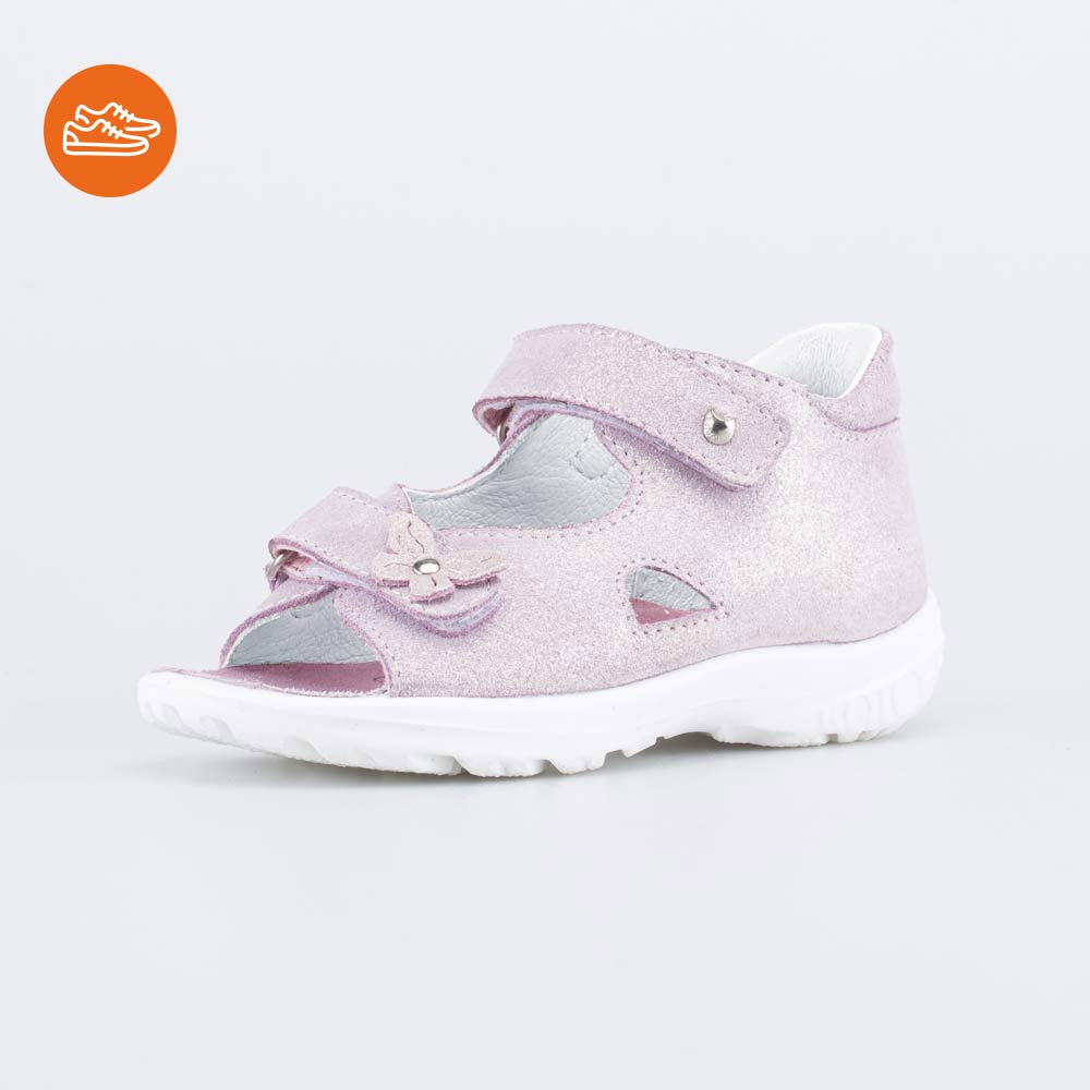 сиреневый туфли летние малодетская, дошкольная Нат. кожа