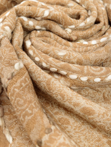 Палантин с вышивкой (шерсть вареная)  №Тк906/38