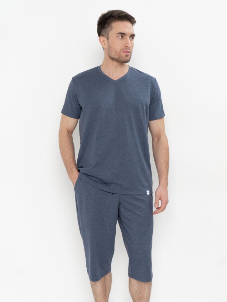 Ст.цена 935р ФУТБОЛКА МУЖСКАЯ арт. 5703M-20096.4H-738 Темно-синий