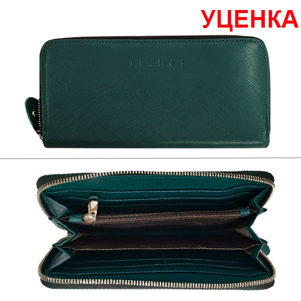 УЦЕНКА. СМ. ОПИСАНИЕ. Кошелек. Кожа. RI-005 P green