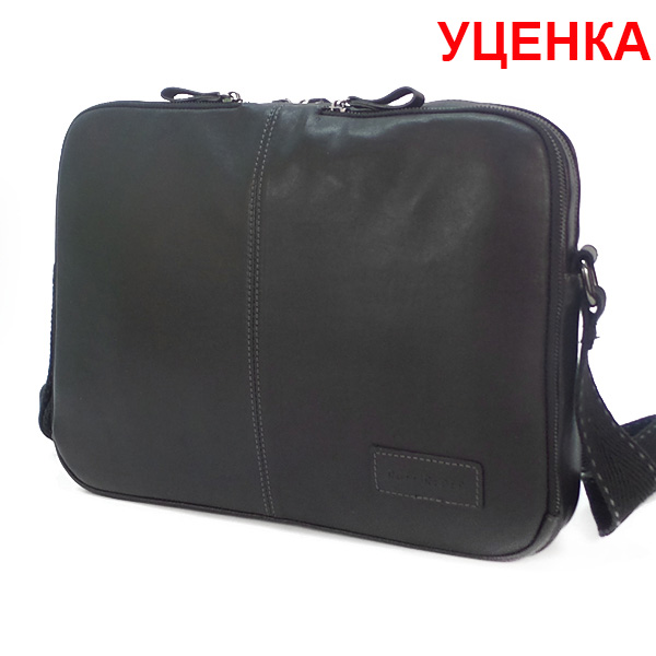 УЦЕНКА. СМ. ОПИСАНИЕ. Мужская сумка Ruff Ryder. Кожа. 2046 black