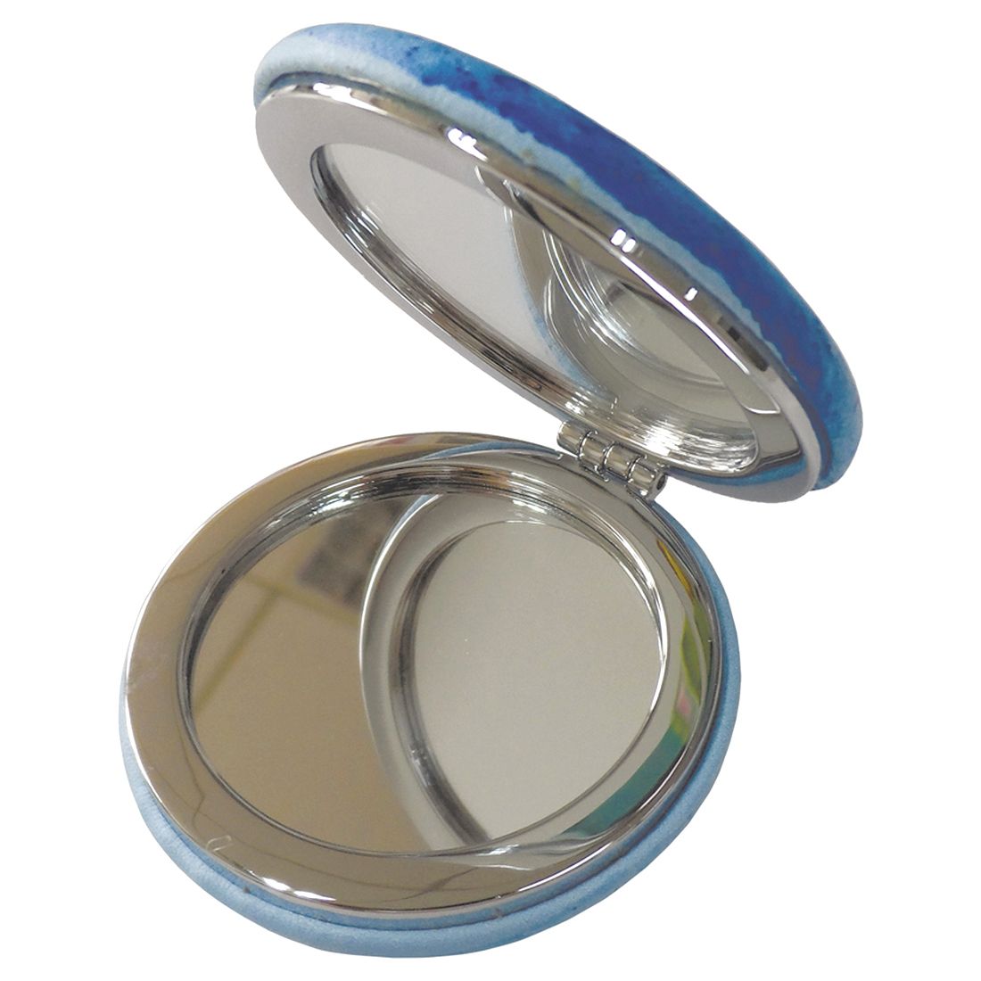 Dewal Beauty Зеркало косметическое карманное круглое / Макарони PMP-2622, голубой