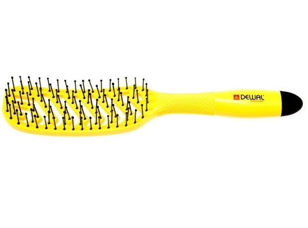 Dewal Щетка для укладки волос продувная / Banana BNN87, желтый