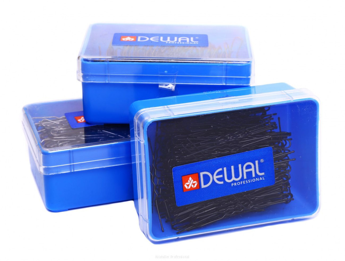 Dewal Шпильки для волос волна SLT45V-1/200, 45 мм, черный, 200 г