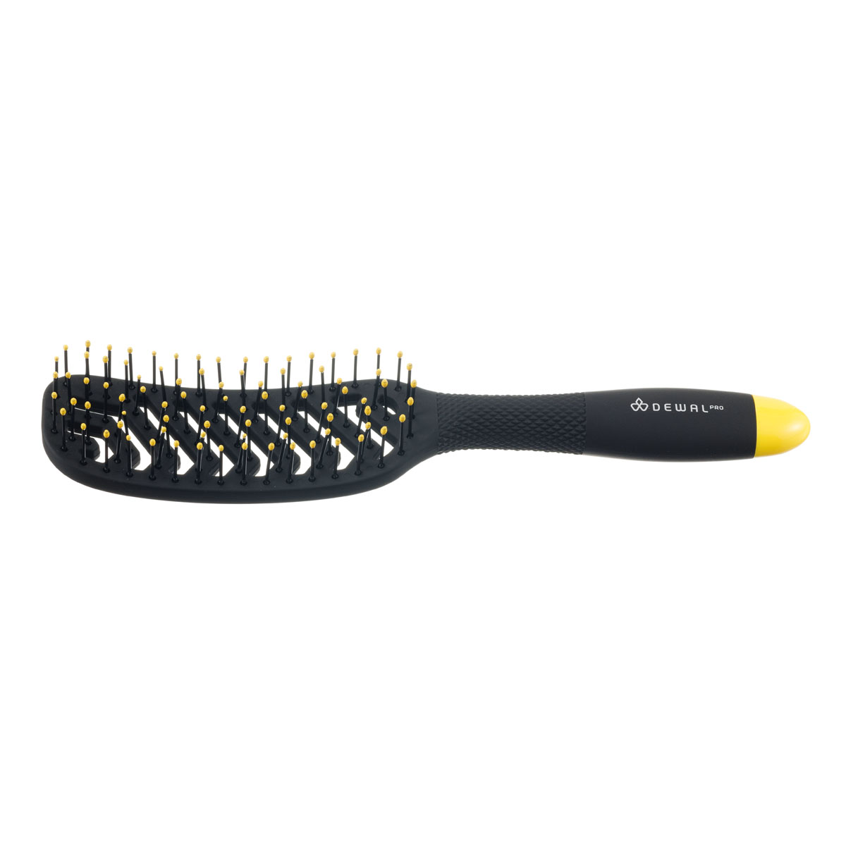 Dewal Щетка для укладки волос продувная узкая / Banana Black BNN83, черный