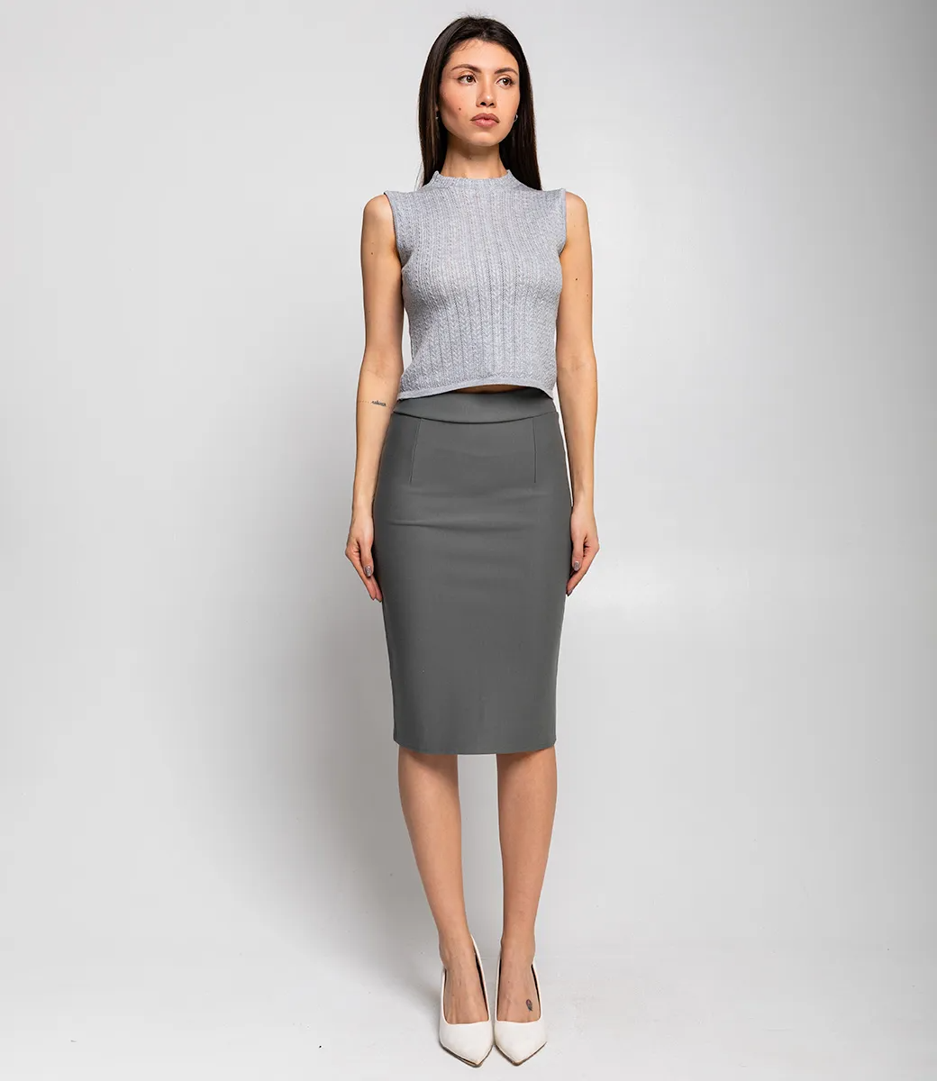 Юбка #103-1, серый