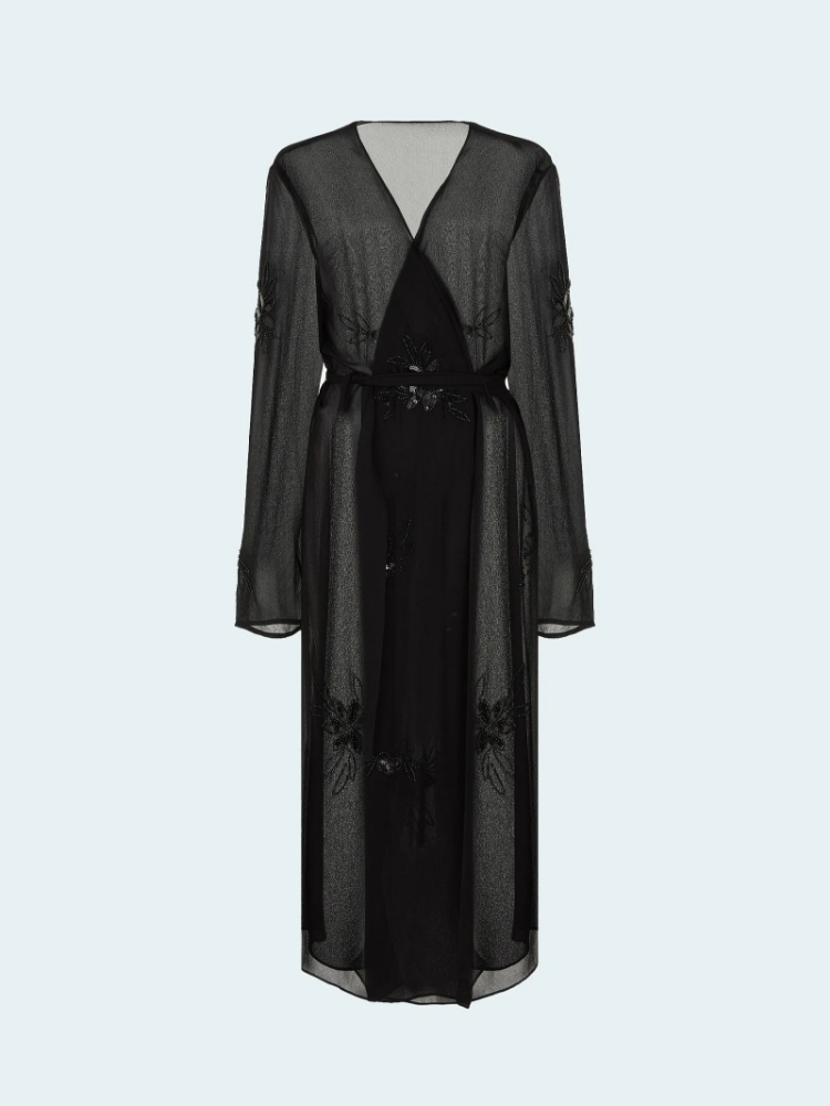 Кимоно с узором из бисера ,
100% полиэстер ,