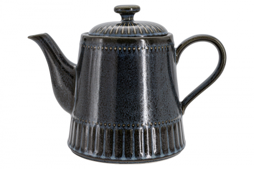 Чайник заварочный, 1,0 л, фарфор P, черно-синий, в крапинку, Black Kitchen, 62758
