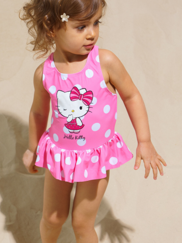 Ст.цена 553р. Купальник слитный c принтом Hello Kitty розовый,белый 12143339