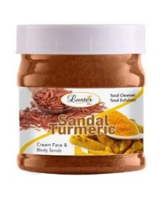 ст. цена321руб.! LUSTER Sandal & Turmeric Gel Scrub Гель-скраб для лица и тела с экстрактами сандала и куркумы 500мл