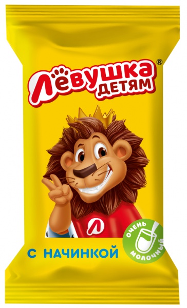 Шоколад «Лёвушка детям» молочный с молочной начинкой 19г