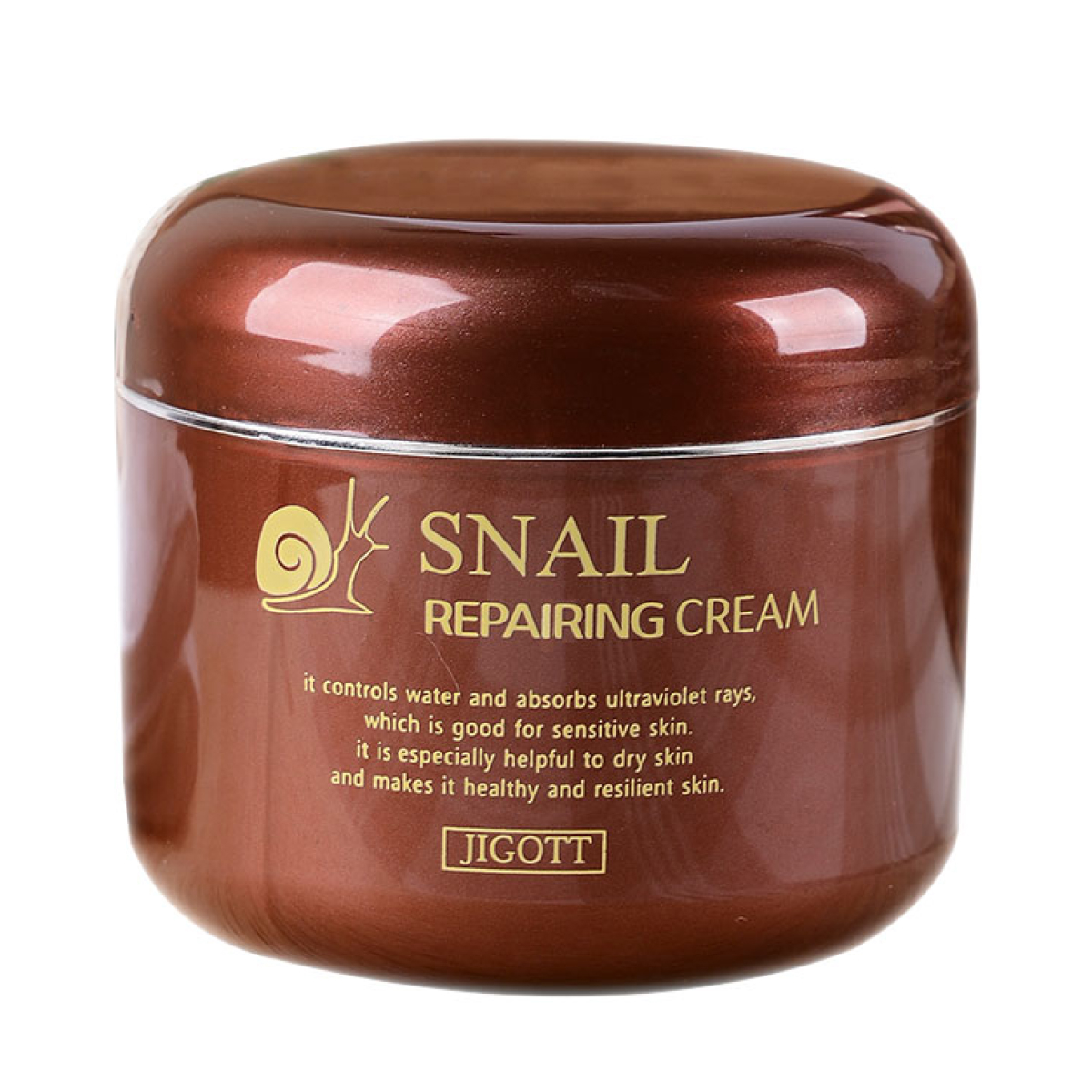 Jigott Восстанавливающий крем для лица с муцином улитки / Snail Reparing Cream, 100 мл