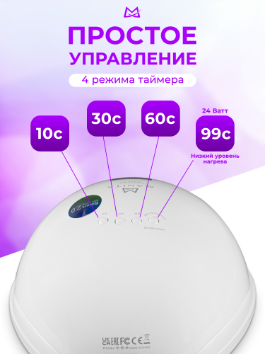 Manita Professional Светодиодная лампа для маникюра LED/UV SUN 5 PLUS 48 Вт, белый