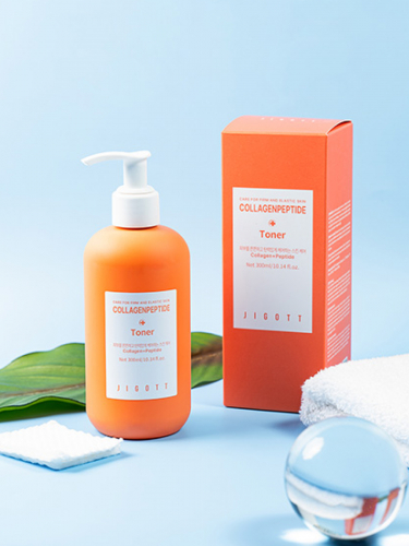 Jigott Тонер для лица с коллагеном и пептидами / Collagen + Peptide Toner, 300 мл