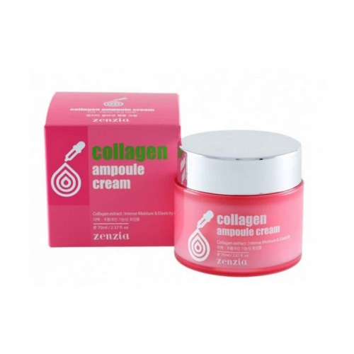 Jigott Крем для лица увлажняющий с коллагеном / Zenzia Collagen Ampoule Cream, 70 мл