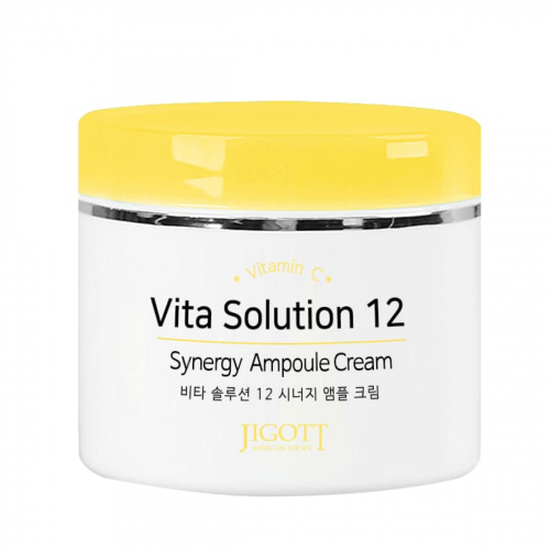 Jigott Энергетический ампульный крем для лица / Vita Solution 12 Synergy Ampoule Cream, 100 мл