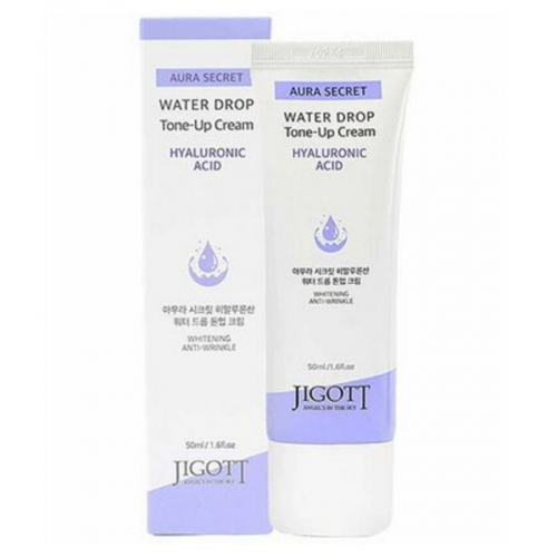 Jigott Осветляющий крем с гиалуроновой кислотой / Aura Secret Hyaluronic Acid Water Drop Tone Up Cream, 50 мл