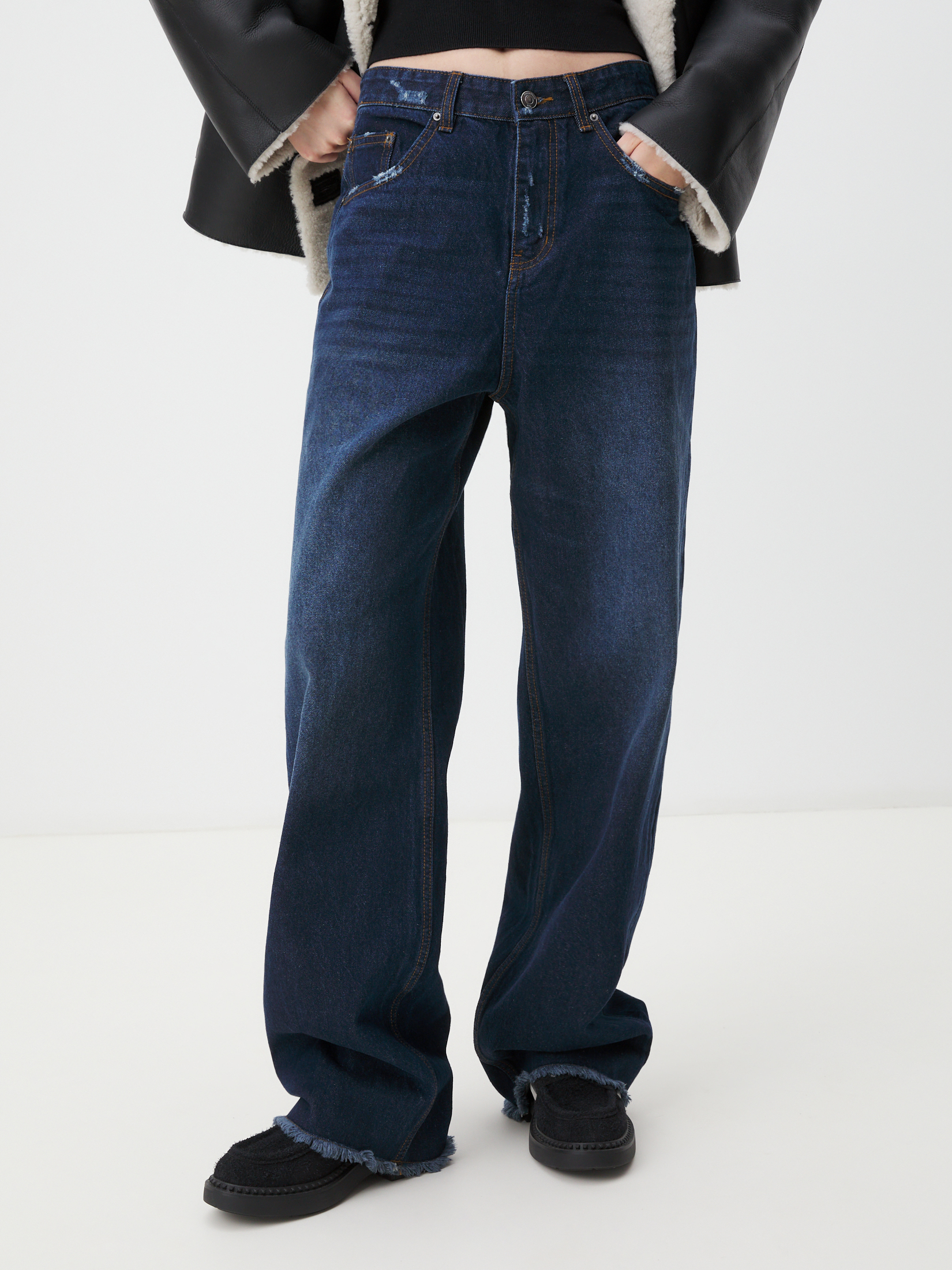 Женские широкие джинсы MAISON DAVID