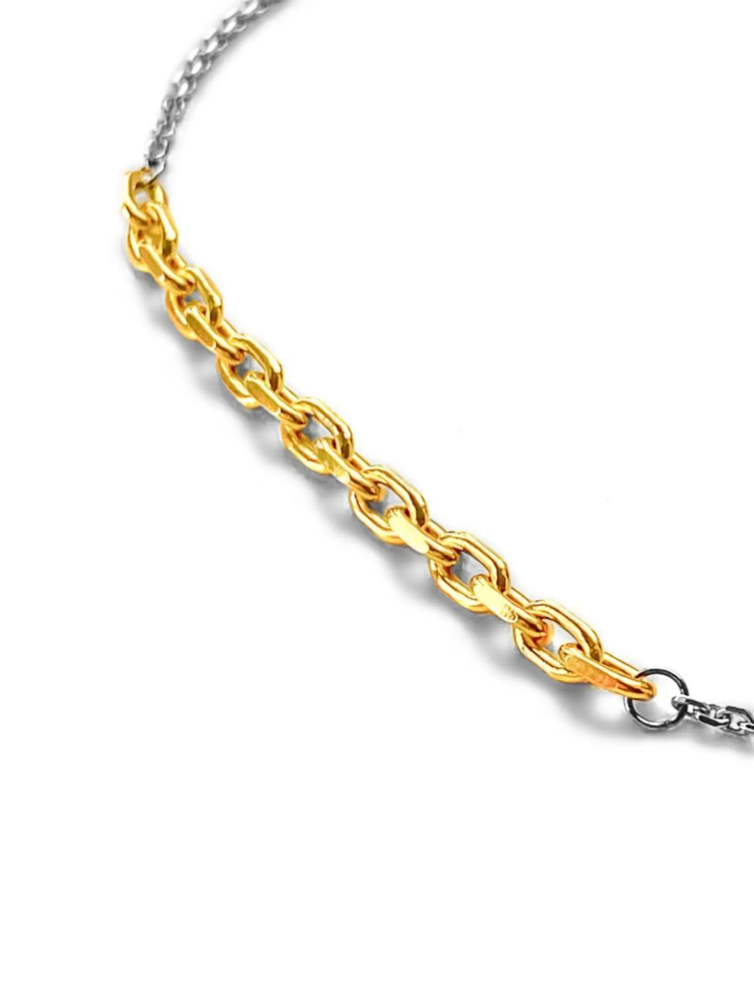 Серебряный браслет на цепочке на ногу «Зацепила» gold