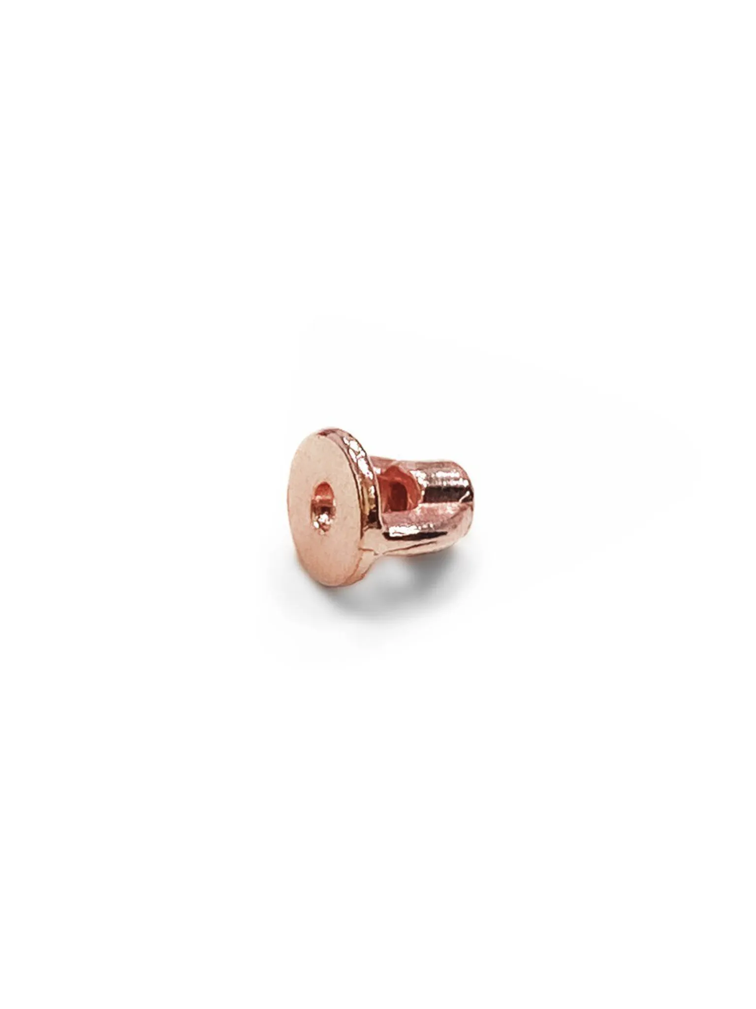 Серебряная винтовая застежка pink (1 шт)