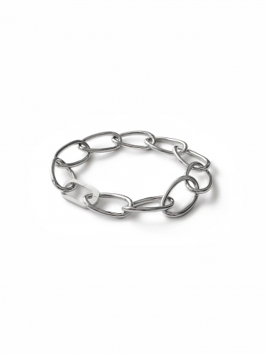 Серебряный массивный браслет «ДНК»