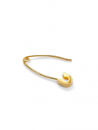 Серебряная моносерьга булавка gold