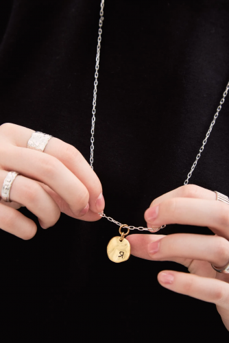 Серебряный медальон «Я чувствую» gold