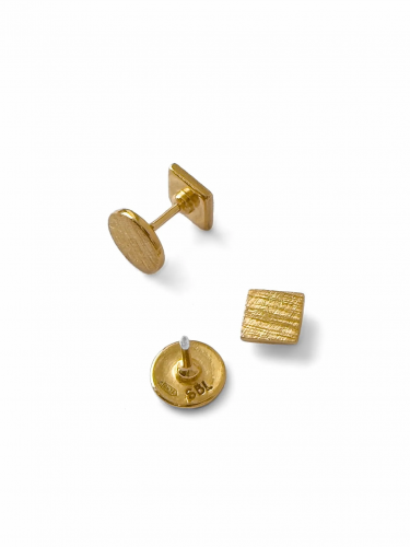 Серебряные серьги «Форма» gold