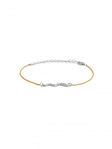 Серебряный браслет «Змеиная натура» gold