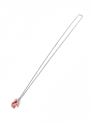 Серебряное колье   «Белка» pink