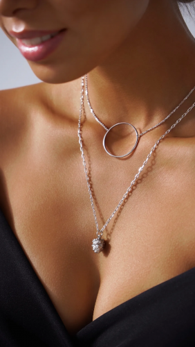 Серебряное колье «Шишка»