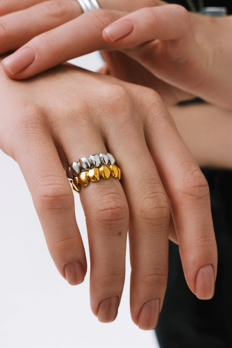 Серебряное кольцо «Цыпа» мини gold